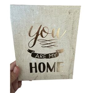“You are my home” wall decor canvas